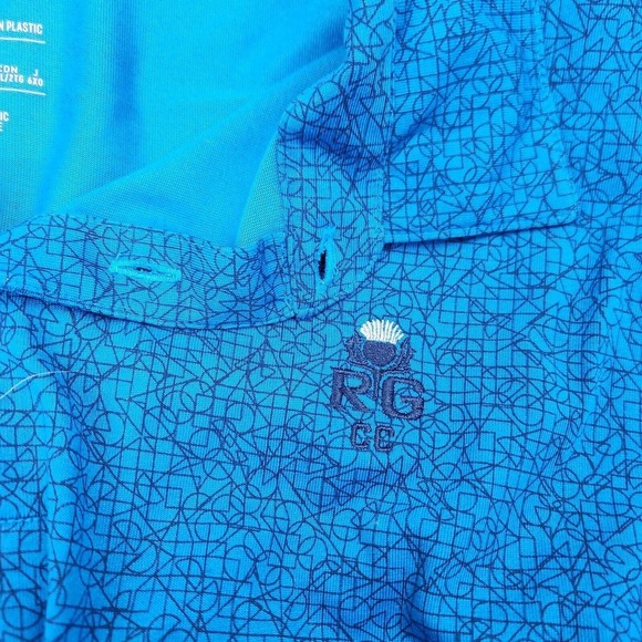 Mens Adidas size 2XL Vented All Over Print Short Sleeve Golf Polo Shirt - Picture 4 of 9